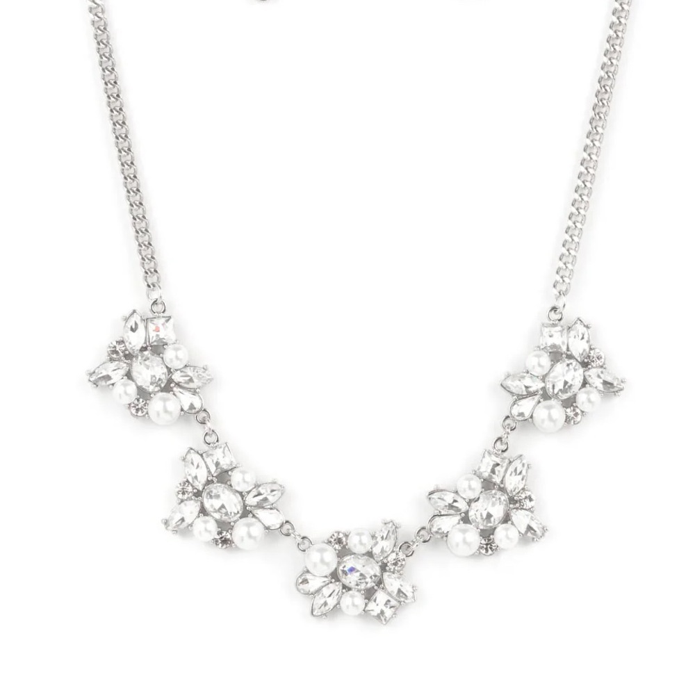 Elegant Silver Pearl Necklace